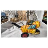 Vintage Chuck-A-Luck Dice Cage, Bingo Ball Cage, Metal Tin Cat Toy