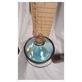 Antique Glass Kerosene Dripper and Cow Bell