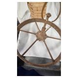 Cast Iron Wheel and Small Ice Tongs