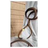 Cast Iron Wheel and Small Ice Tongs