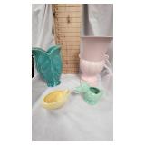 Hyalyn Pottery Pink Vase and additional Mid-Century Vases
