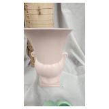 Hyalyn Pottery Pink Vase and additional Mid-Century Vases