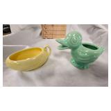 Hyalyn Pottery Pink Vase and additional Mid-Century Vases