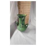 Roseville Green Floral Pattern Vase