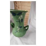 Roseville Green Floral Pattern Vase