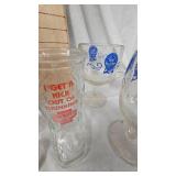 Assorted Lot of Beer Advertising Glasses, PBR Beer Goblets, Boot Glasses and Schmidt Mugs