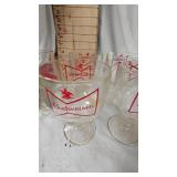Lot of 4 Budweiser Beer Goblets, and Grain Belt Mug