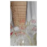 Lot of 4 Budweiser Beer Goblets, and Grain Belt Mug