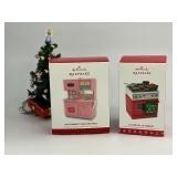 2 Hallmark Keepsake Christmas Ornaments - 2013 A Kitchenette for Christmas & 2017 O Come All Ye Hungry