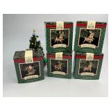 1992 Hallmark Keepsake Christmas Ornament Santa and His Reindeer Collection