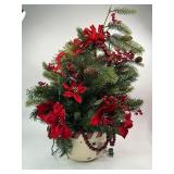 Christmas Teddy Bear Lighted Tabletop Decoration or Centerpiece
