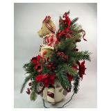 Christmas Teddy Bear Lighted Tabletop Decoration or Centerpiece