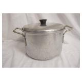 Aluminum Kettle with Lid 6" tall by 9.25" diameter