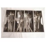 Stainless Flatware Bin & Forks