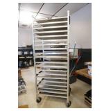 Cooling Rack on Wheels with Pans