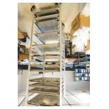 Cooling Rack on Wheels with Pans