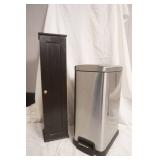 Stainless Steel Garbage Can & Toilet Paper Cabinet