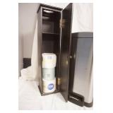 Stainless Steel Garbage Can & Toilet Paper Cabinet