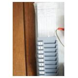 Electric Time Clock, time card slot and time cards.