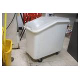 Large Commercial Flour Bin on wheels