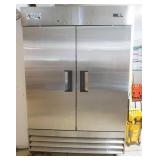 Commercial Stainless Steel Double Door Refrigerator