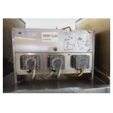 Dish Machine, dish racks, chemicals, countertop