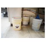 Dish Machine, dish racks, chemicals, countertop