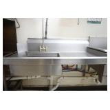 Commercial Sink, Grate, & Sprayer 29"x48"
