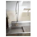 Commercial Sink, Grate, & Sprayer 29"x48"