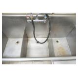 Stainless Steel 3 Section Sink w/corner shelf