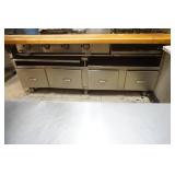 Stainless Steel Grill & Fryer Cabinet w/Butcher Block Shelf