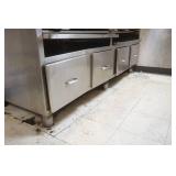 Stainless Steel Grill & Fryer Cabinet w/Butcher Block Shelf