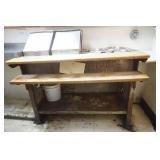Steam Table w/butcher block shelf