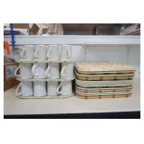 53 Stoneware Coffee Cups and Racks