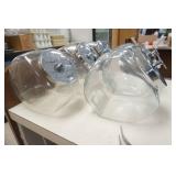 5 Large Glass Cookie Jars