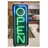 Neon LED Open Sign (green & blue)