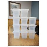 (11ct) Poly 1/6 Food Pan & lids (deep)