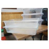 (5ct) Clear Polycarbonate Food Pans & Lids