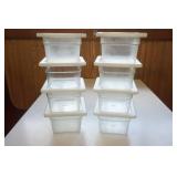 Clear Polycarbonate Food Storage Pans 1/6th size w/lids