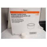 Round Paper Food Container w/Plastic Lid 12oz
