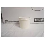 Round Paper Food Container w/Plastic Lid 12oz