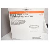 Round Paper Food Container w/Plastic Lid 12oz