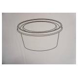 Round Paper Food Container w/Plastic Lid 12oz
