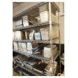 NSF Wire Rack on Wheels 48"x 18"x 76" (CONTENTS NOT INCLUDED)