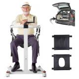 MSRP $1000 NEW In Box 4 In 1 Patient Lift  Transfer Chair for Home Or Health Care Facility, Steel Transport Wheelchair Portable Shower Chair W/180° Split Seat for Inside Shower