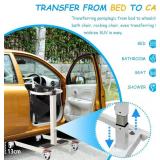 MSRP $1000 NEW In Box 4 In 1 Patient Lift  Transfer Chair for Home Or Health Care Facility, Steel Transport Wheelchair Portable Shower Chair W/180° Split Seat for Inside Shower