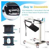 MSRP $1000 NEW In Box 4 In 1 Patient Lift  Transfer Chair for Home Or Health Care Facility, Steel Transport Wheelchair Portable Shower Chair W/180° Split Seat for Inside Shower
