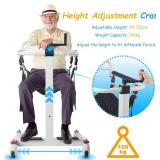 MSRP $1000 NEW In Box 4 In 1 Patient Lift  Transfer Chair for Home Or Health Care Facility, Steel Transport Wheelchair Portable Shower Chair W/180° Split Seat for Inside Shower