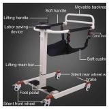 MSRP $1000 NEW In Box 4 In 1 Patient Lift  Transfer Chair for Home Or Health Care Facility, Steel Transport Wheelchair Portable Shower Chair W/180° Split Seat for Inside Shower