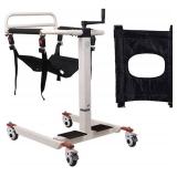 MSRP $1000 NEW In Box 4 In 1 Patient Lift  Transfer Chair for Home Or Health Care Facility, Steel Transport Wheelchair Portable Shower Chair W/180° Split Seat for Inside Shower